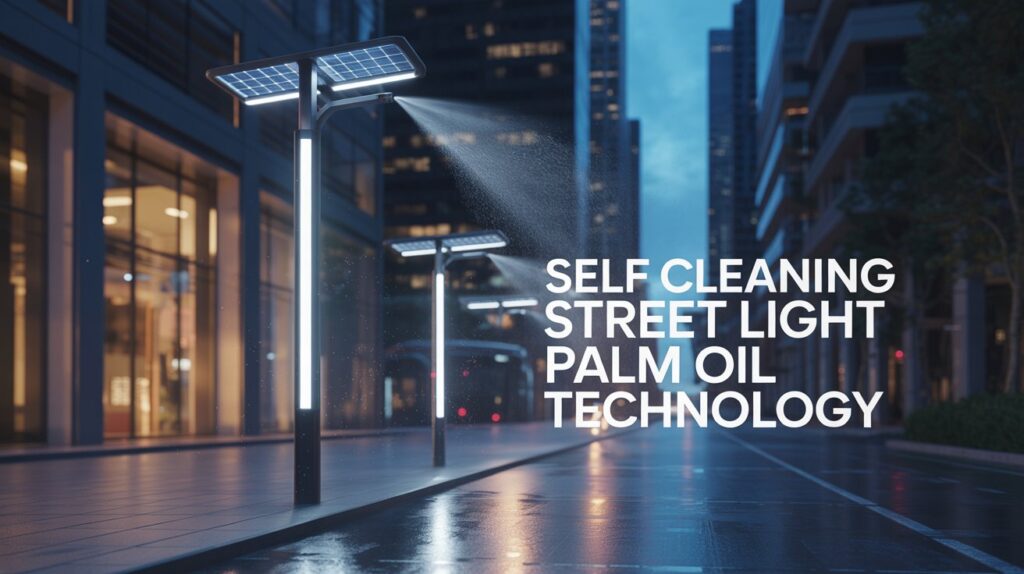 self cleaning street light palm oil