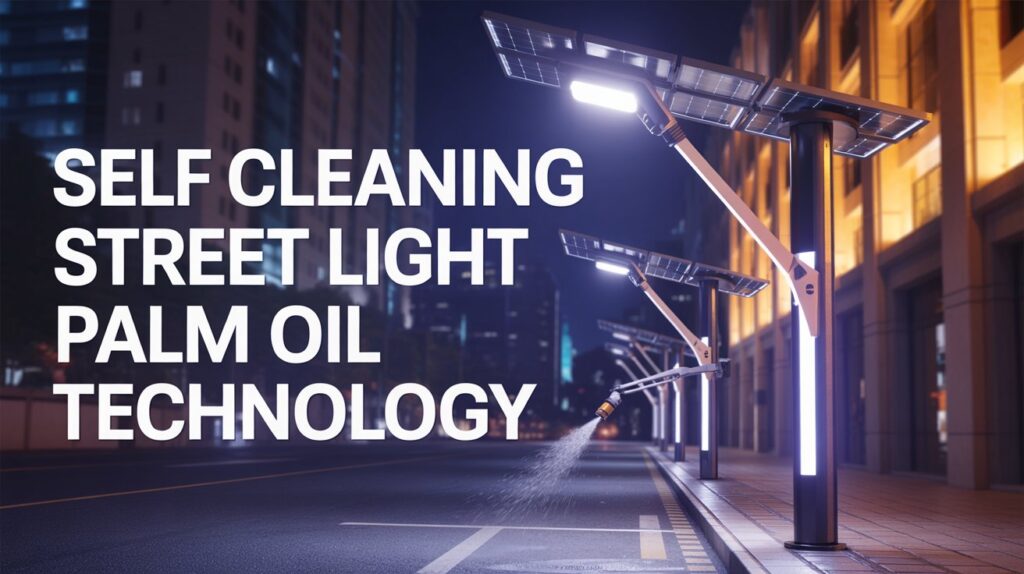 self cleaning street light palm oil
