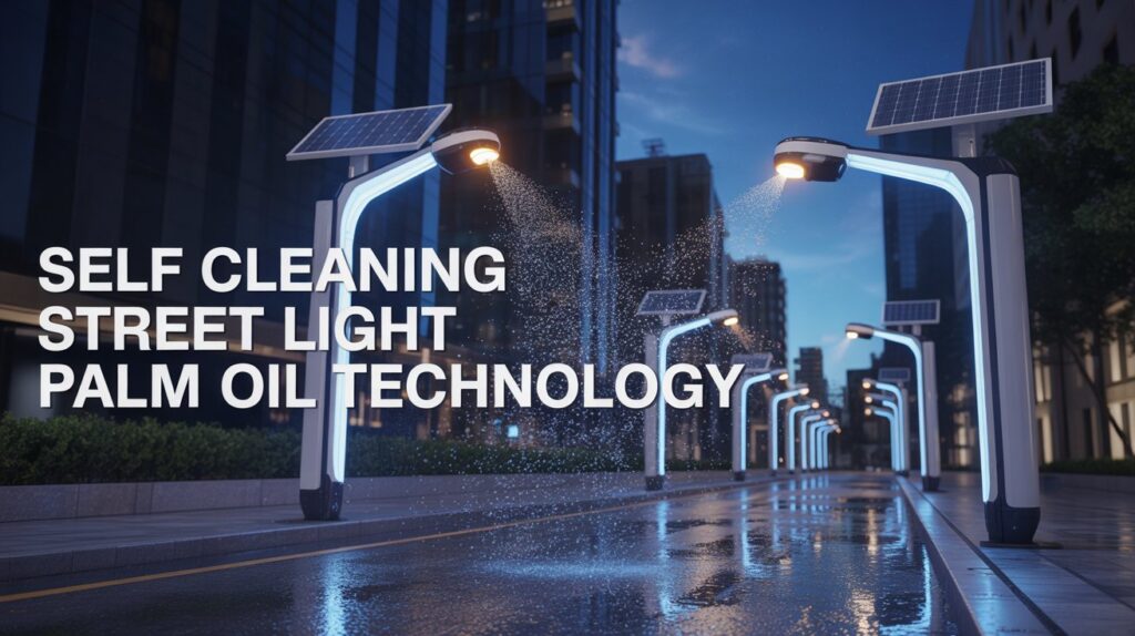 self cleaning street light palm oil