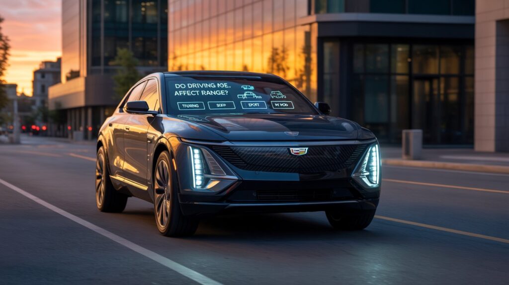 Do the Driving Modes in Cadillac Lyriq Offer Different Ranges or Battery Usages?